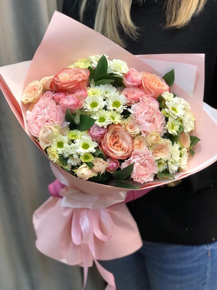 Букет цветов из: Гвоздики, Розы и Хризантемы в Ядрино