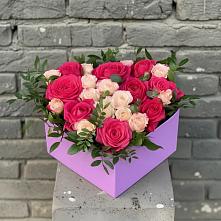 Цветочная композиция из Розы в коробке в Ядрино