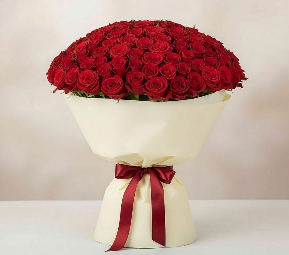 Букет 101 Красная роза Милано в Ядрино