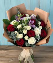 Букет цветов из:  Розы и Альстромерии #REPLACE_PRED# Ядрино