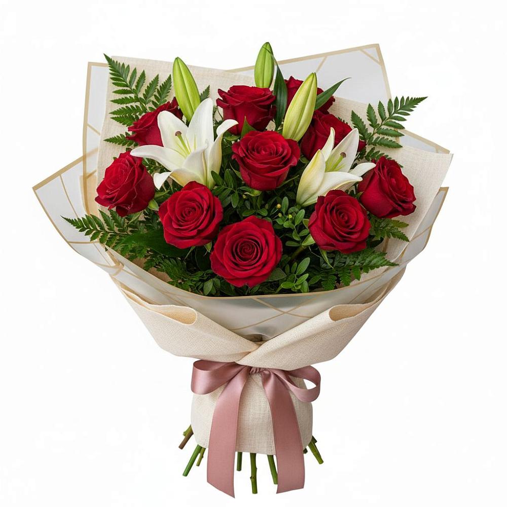 Букет цветов из: Лилии и Розы в Ядрино