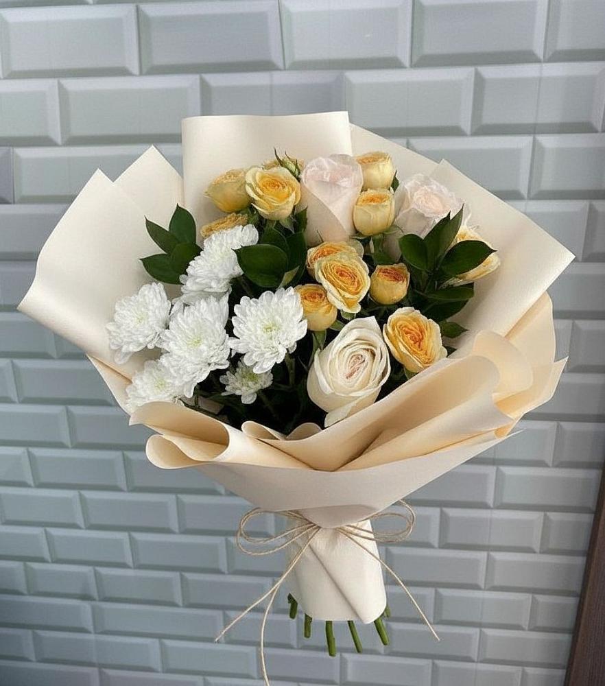 Букет цветов из: Розы и Хризантемы в Ядрино