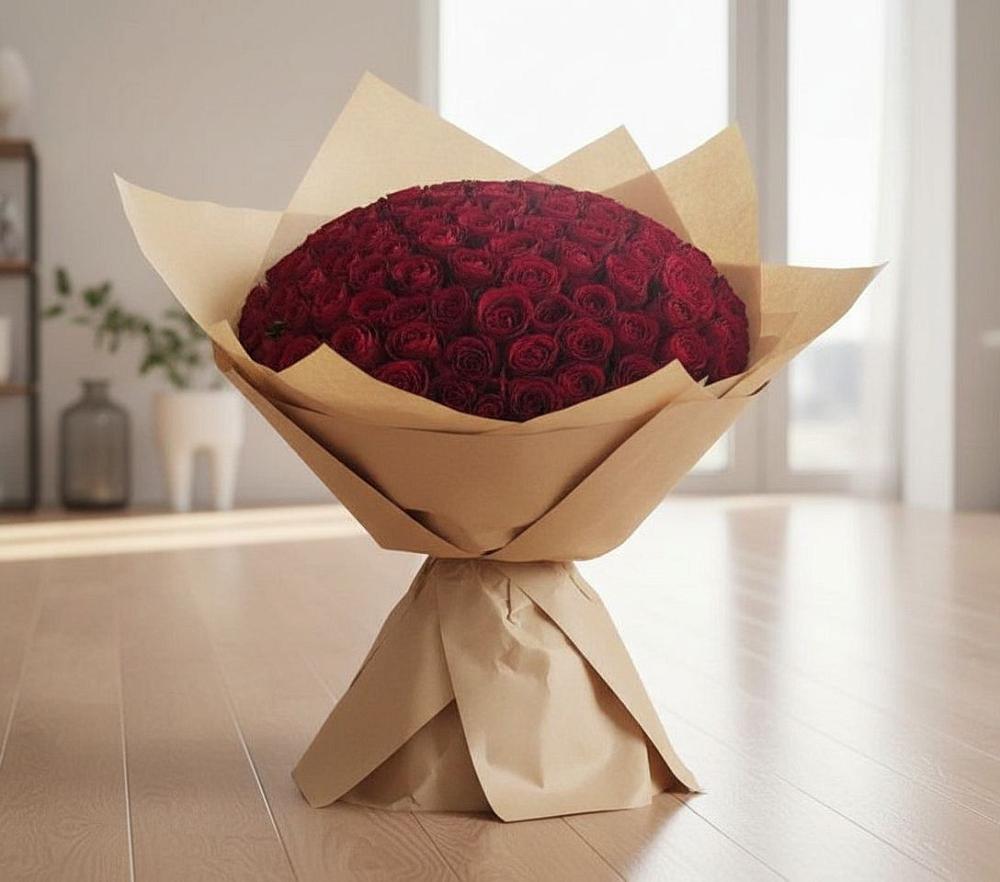 Букет 101 Красная роза в Ядрино
