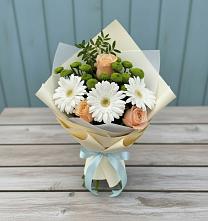 Букет цветов из:  Герберы, Розы и Хризантемы #REPLACE_PRED# Ядрино